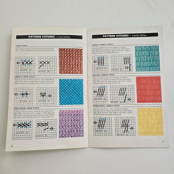 1974 Coats And Clark Book Number 2268 Needlepoint Stitches - Picture 3 of 6